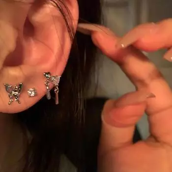 6 шт./компл. серьги-бабочки Design Sense Наборы серег-бабочек 6Pcs