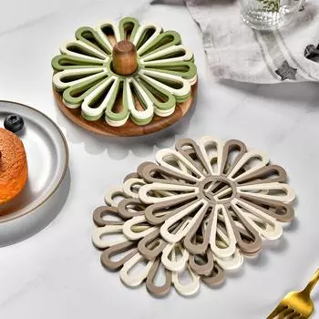 6 шт./компл. силиконовая изоляционная прокладка термостойкий силиконовый коврик термостойкие силиконовые подставки под тарелки для мисок 6Pcs