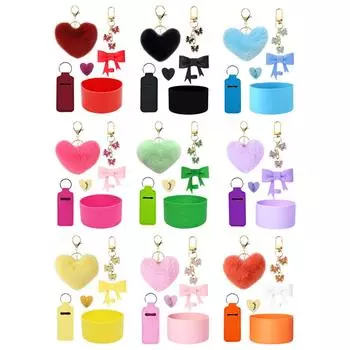 6 шт./компл. силиконовая ручка для крышки с соломинкой для бутылки с водой . Набор ремешков Аксессуары Чашка Помада Для S W8W3 Red-6pcs