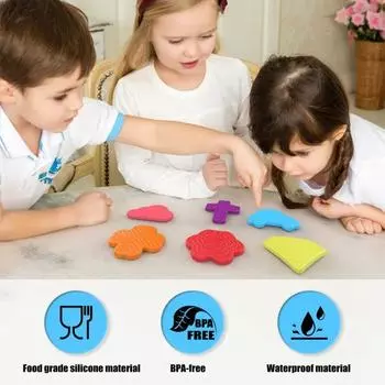 6 шт./компл. силиконовый сенсорный камень игрушка для снятия стресса и беспокойства портативный успокаивающий дорожный камень текстурированный камень для снятия беспокойства игрушка для детей подростков взрослых подарок 6pcs