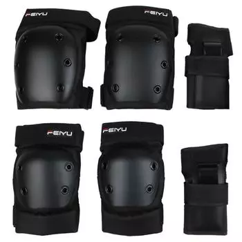 6 шт./компл. Спортивные защитные приспособления унисекс для катания на роликах, скейтборда, налокотники, наколенники, спортивная защита запястья, защитные наколенники XS
