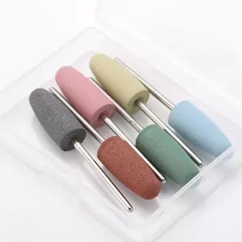 6 шт./компл. стоматологические алмазные боры силиконовые многоцветные шлифовальные полировальные головки лабораторный материал зубы композитный материал one size