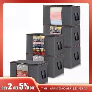 6 шт./компл., сумки для хранения одежды, улучшенные складные тканевые сумки для хранения, контейнеры для хранения для организации спальни 6PCS
