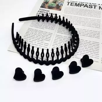 6 шт./компл. тканевые красные черные пластиковые маленькие 2 см крабики для волос для девочек с нескользящими зубцами обручи для волос аксессуары для женщин