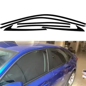 6 шт./компл. виниловая наклейка на боковое окно автомобиля для Honda для Civic Sedan 2022 2023, наружное украшение автомобиля, автомобильные аксессуары CHINA