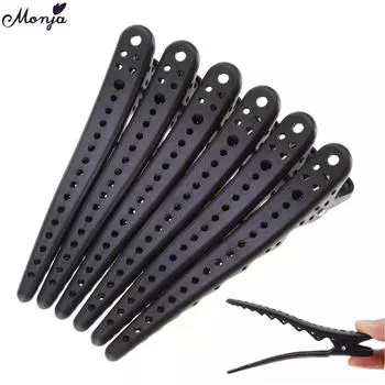 6 шт./компл. зажим для волос из кожи аллигатора, заколки для волос, парикмахерская, аксессуары для головных уборов для салонов, парикмахерские инструменты для укладки, сделай сам, домашний черный цвет