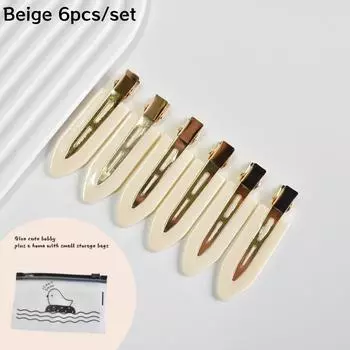 6 ШТ./КОМПЛ. Женские разноцветные акриловые незаламывающиеся заколки для волос. Ежедневный макияж, умывание лица, челка, выбивающиеся волосы. Финиш. Бесследная заколка для волос. Профессиональная. M