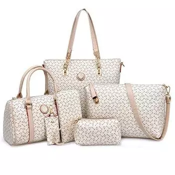 6 шт./компл. женские сумки на ремне, сумки через плечо, кошельки, сумки через плечо. чёрный