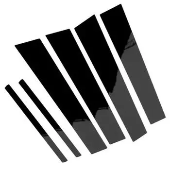 6 шт., комплект черных стоек для фортепиано, комплект накладок на двери для Dodge Charger 2011-2021