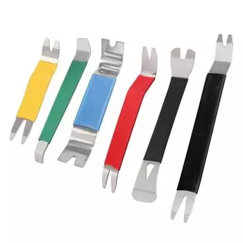 6 шт. комплект для ремонта и демонтажа дверных зажимов, панели приборов, радиоприемника, металлического автомобиля, инструмент для демонтажа