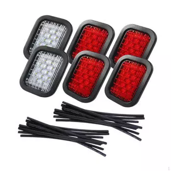 6 шт. комплект фонарей для прицепа, задние фонари, запасная часть, крепление, простая установка, задний ход