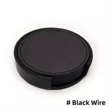 6 шт./комплект круглых подставок из искусственной кожи в мраморном стиле, подставка под стакан для разных видов чашек, декор для домашней барной стойки, кухни, обеденного стола