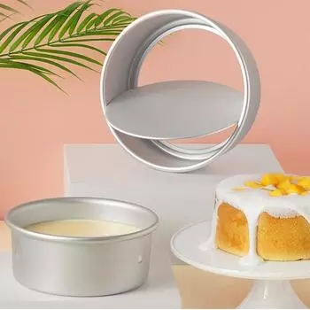 6 шт./комплект круглых противней со съемным дном, в комплект входят 3 круглых алюминиевых противня для торта, 3 аксессуара для торта, формы для чизкейка