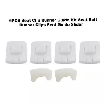 6 шт., комплект направляющих для направляющих для сидений, зажимы для направляющих для ремней безопасности, замена направляющих для сидений для VW Golf белый