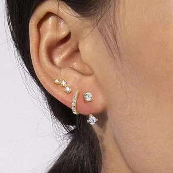 6 шт./комплект серьги-гвоздики модные блестящие циркониевые серьги-гвоздики для женщин и девочек простые серьги ювелирные изделия подарок