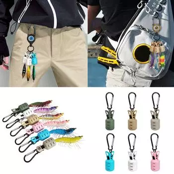 6 шт. комплект защитных чехлов для приманок Squid Jig с чехлом для рыболовного крючка с карабином, защитными колпачками для рыболовных приманок, коробками