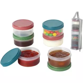 6 шт. Контейнер для салатной заправки с герметичными крышками для пикников и путешествий