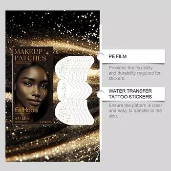 6 шт./кор. поддельные веснушки для лица, наклейки для татуировки, веснушки, макияж, водостойкие, долговечные, натуральные веснушки, одноразовые наклейки для татуировки