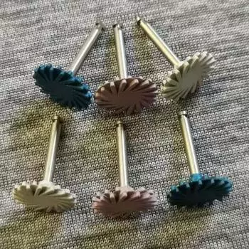 6 шт./кор., стоматологический хвостовик RA, 2,35 мм, резиновые алмазные полировальные боры, композитные высокоглянцевые стоматологические инструменты, вращающееся колесо Odontologia 1 box