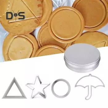 6 шт. корейских инструментов для приготовления сладостей, формочки для печенья из нержавеющей стали, набор для игры в сахар с кальмарами, зонтик, треугольник, звезда, формы для выпечки тортов для вечеринки A