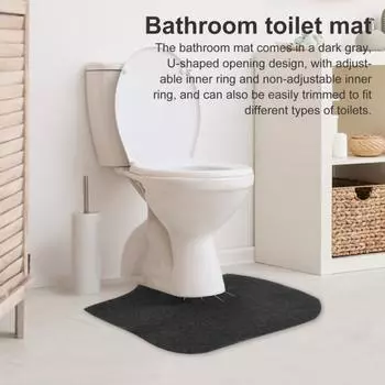 6 шт. коврик для унитаза в ванной комнате U-образный дизайн регулируемые кольца защита пола от пятен нижний горшок A