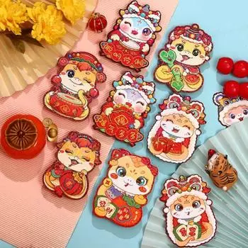 6 шт. Красных конвертов 2025 Китайский Новый год Карманные счастливые деньги Год Змеи Красный карман для празднования Лунного Нового года