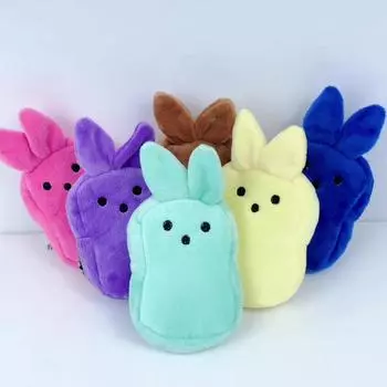 6 шт. красочных плюшевых кошельков для монет, симпатичная красочная кукла, креативный детский кошелек для монет, школьная сумка, подвеска, модная сумка для хранения One Size синий