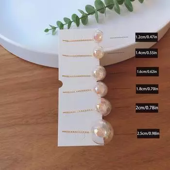 6 шт. Креативная заколка для волос в виде пузыря, цветная прозрачная заколка-автомат для девочек, милая заколка-уточка разного размера, новые аксессуары для волос 6pcs