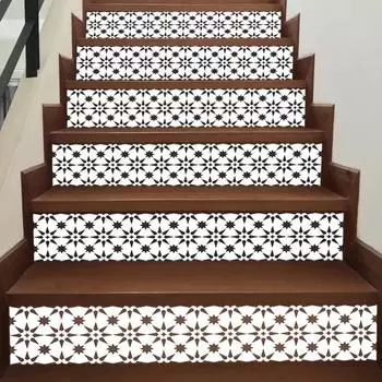 6 шт. креативные водонепроницаемые легкие лестничные фрески мозаика дизайн плитка наклейки домашний декор