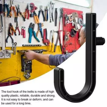 6 шт. крючков для хранения навеса для Suncast/для Craftsman Shed черные J-образные вешалки для инструментов пластиковые сарай садовые принадлежности для организации стены гаража сарай A