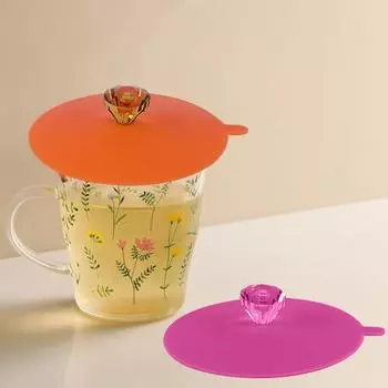 6 шт. крышка чашки термостойкие универсальные силиконовые чехлы для чашек с ручкой со стразами для чашек, кружек, бокалов для вина