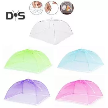 6 шт., крышка для еды, многофункциональная складная многоразовая крышка для пикника, барбекю, красочная крышка для еды, бытовые принадлежности S белый