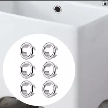 6 шт. крышка для перелива раковины в ванной комнате, крышка для отверстий, портативная круглая вставка для раковины