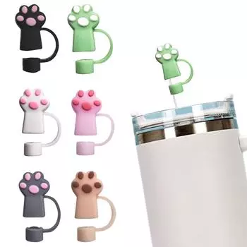 6 шт. Крышка для соломинки для чашки, 10 мм Крышка для соломинки для кошки для чашки, подходит для стакана 30 и 40 унций, силиконовая насадка для соломинки для чашек, аксессуары One Size