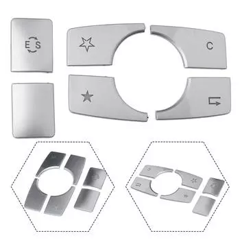 6 шт. Крышка кнопки мультимедиа центральной консоли для Mercedes-Benz E Class W212 10-15