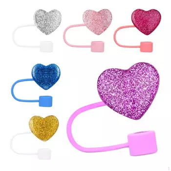 6 шт. Крышки для соломинок, аксессуары для чашек, многоразовые крышки для питья Star Shaped