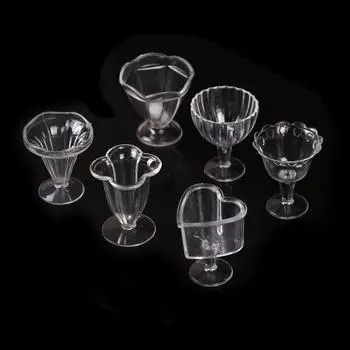 6 шт. кукольные домики, миниатюры, кухонная утварь, игрушка в виде стаканчика для мороженого и сандэ 6pcs