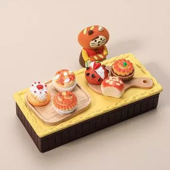 6 шт. кукольный домик мини мультфильм трехмерный узор модель хлеба кукольный домик украшение дома