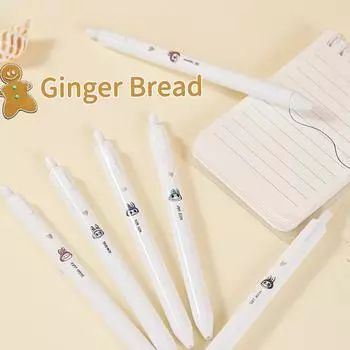 6 шт. Labubu Нейтральная ручка Kawaii Anime Милая студенческая экзаменационная офисная гелевая ручка Шариковая ручка Обучение Канцелярские принадлежности Подарки