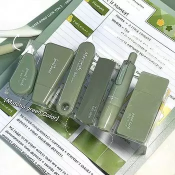 6 шт., ленты для коррекции цвета Morandi, Kawaii, белая корректирующая полоса, инструменты для коррекции письма, корейские канцелярские товары, офисные принадлежности