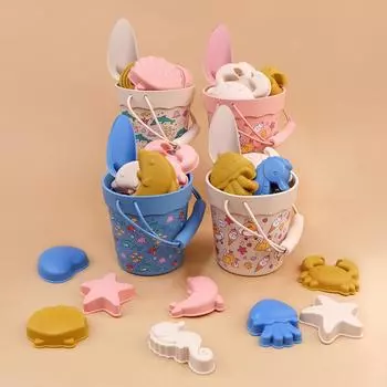 6 шт., летняя пляжная игра с героями мультфильмов, ведро с песком, лопата, силиконовая песочница, уличные водные забавные пляжные игрушки, подарки для детей, детские игрушки с песком
