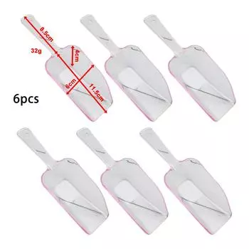 6 шт. лопатка для льда пластиковая для свадьбы, дня рождения, вечеринки, десерта, конфет, крема, протеинового порошка