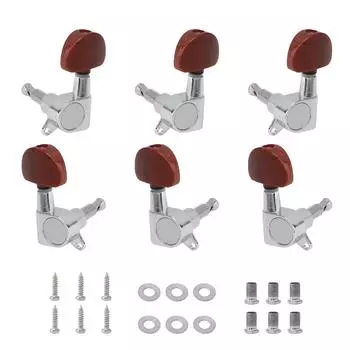 6 шт./лот 3L 3R герметичная шестерня, большая овальная кнопка, колки для настройки акустической гитары