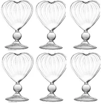 6 шт./лот бокал для вина в форме сердца, новинка, коктейльные стаканы, барная посуда, уникальные подарки на День святого Валентина с надписью «Я люблю тебя» для нее 270ml