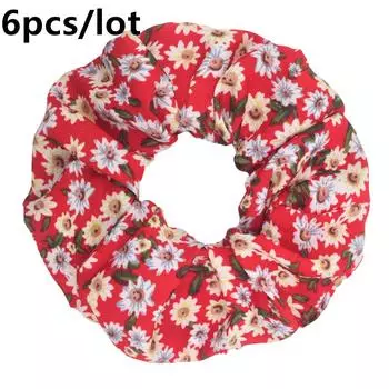 6 шт./лот Держатель для резинок для волос Головной убор Ромашка Мелкий цветочный Женский Девичий Скранчи Милые Сладкие Аксессуары Эластичная резинка для повседневной носки