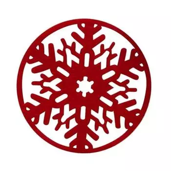 6 шт./лот коврик для чашки веселые рождественские украшения снежинки коврик для чашки нетканый материал поднос для ужина