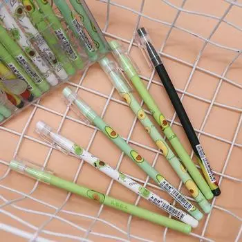 Kawaii стираемая гелевая ручка симпатичная гелевая ручка 0,5 мм черные чернила для письма школьные канцелярские принадлежности ручки детская ручка Kawaii 6pcs чёрный