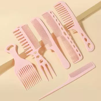 6 шт./лот профессиональная укладка парикмахерская расческа антистатическая стрижка расческа макияж расческа набор салон синий