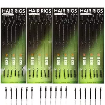 6 шт./лот, размер 2 #-8 #, привязанные снасти, крючки для бойлов, привязанные крючки для бойлов, рыболовные крючки для волос, рыболовный крючок для морской воды 6#