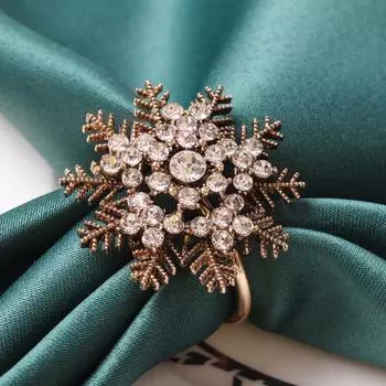 6 шт./лот рождественское кольцо для салфеток в виде снежинки металлическое кольцо для салфеток отель праздничная пряжка для салфеток столовые приборы украшения